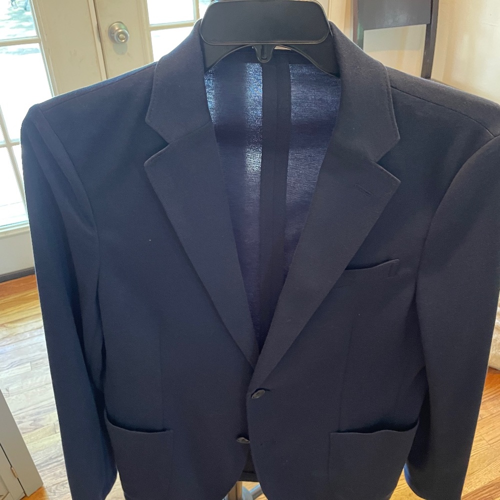 Nordstrom Rack Two Button Notch Lapel Stretch Cotton Blazer